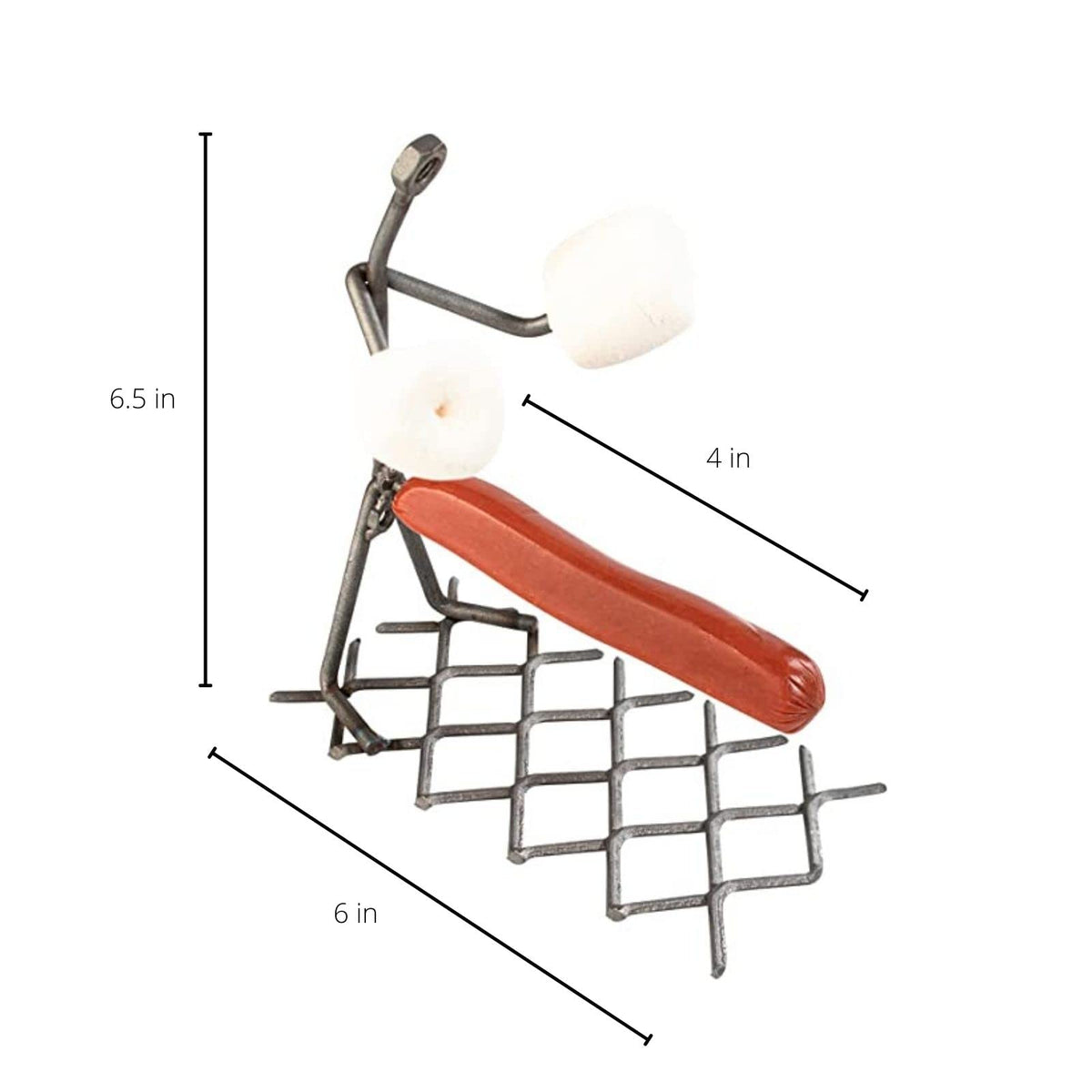 GUTE Hot Dog Roaster Stainless Steel Three Man Stick Figure Griller Funny Barbeque BBQ Grilling Gifts, Dad Gifts, Men Novelty Hotdog - Great for Parties, Birthdays, Tailgates!
