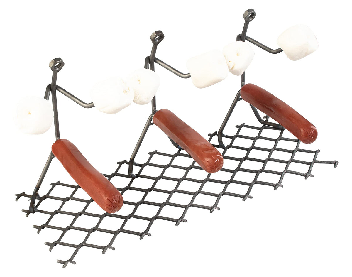 GUTE Hot Dog Roaster Stainless Steel Three Man Stick Figure Griller Funny Barbeque BBQ Grilling Gifts, Dad Gifts, Men Novelty Hotdog - Great for Parties, Birthdays, Tailgates!