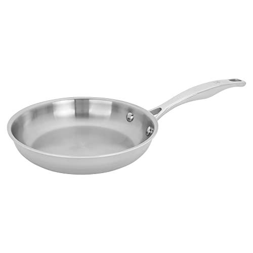 HENCKELS Clad H3 8-inch Induction Frying Pan with Lid, Stainless Steel, Durable and Easy to clean