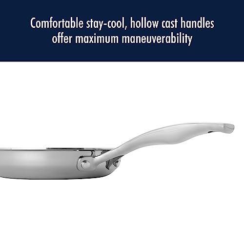 HENCKELS Clad H3 8-inch Induction Frying Pan with Lid, Stainless Steel, Durable and Easy to clean