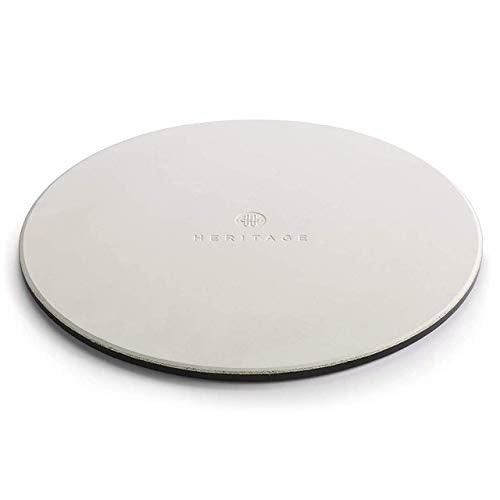 Heritage 15" Ceramic Pizza Stone Set - Non-Stick, Stain-Free with Bonus Cutter - Black