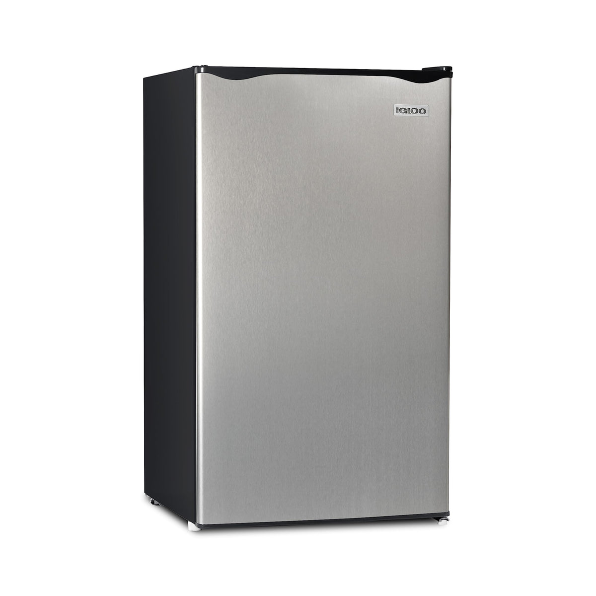 Igloo 3.2 Cu.Ft. Single Door Compact Refrigerator with Freezer - Slide Out Glass Shelf, Perfect for Homes, Offices, Dorms - Platinum