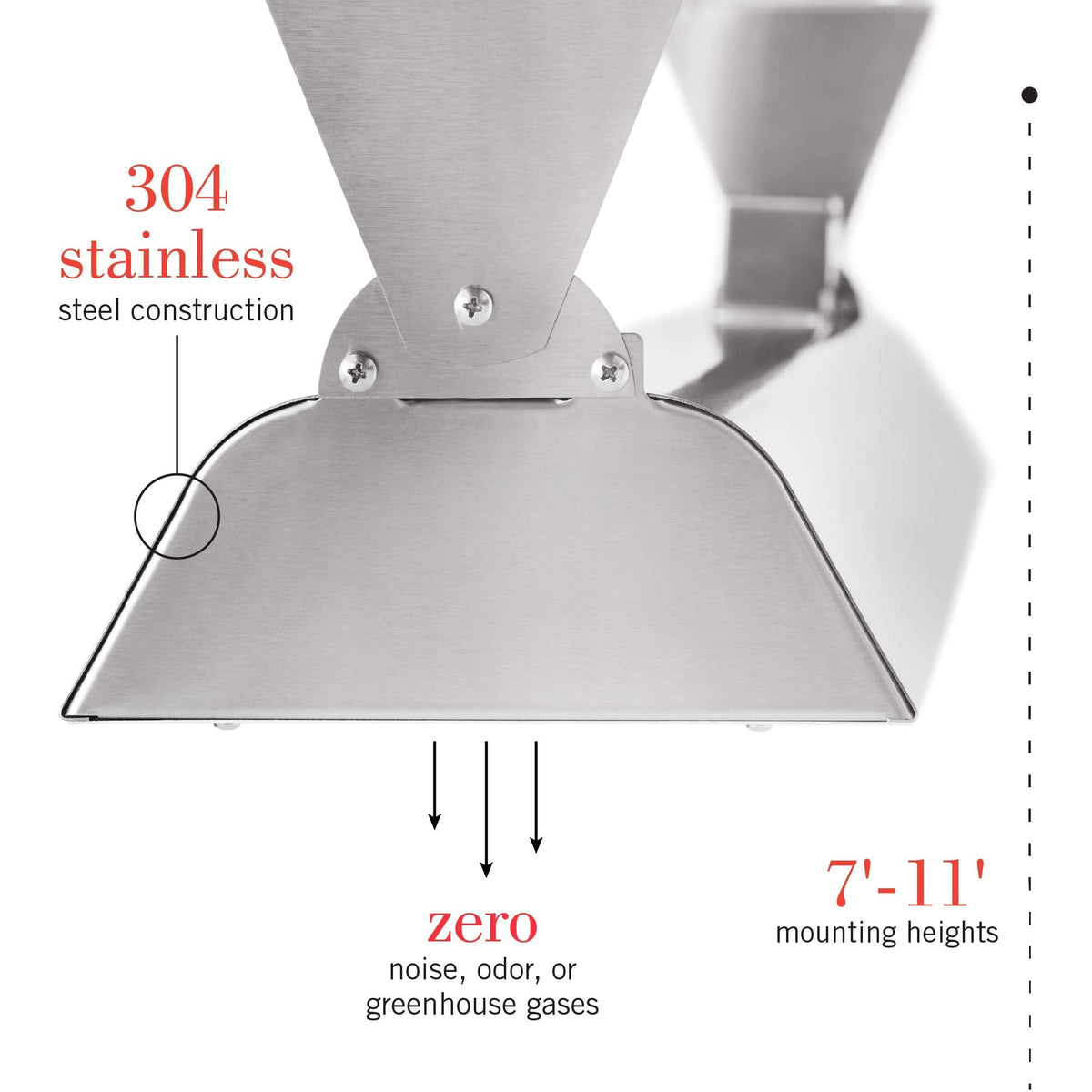 Infratech W-3024 SS Stainless Steel 61.25” Single Element Fixture 3000 Watt, 240 Volt, Stainless Steel