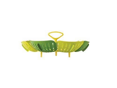 Joseph Joseph Bloom Folding Steamer Basket for Vegetables, compact storage - Green