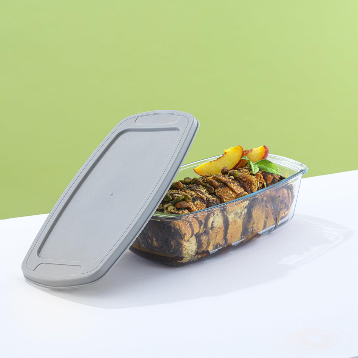 JoyJolt Glass Loaf Pan with Lid. 3pc Bread Pan Set, Rectangular, 1.9 Quart Loaf Pans for Baking Bread, Bread Storage Container, Lasagna Pan Deep, Meatloaf Pan, Banana Bread Loaf Pan