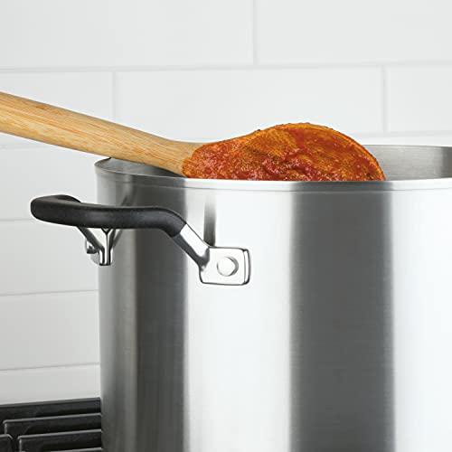 KitchenAid Stainless Steel Stockpot with Measuring Marks and Lid, 8 Quart, Brushed Stainless Steel