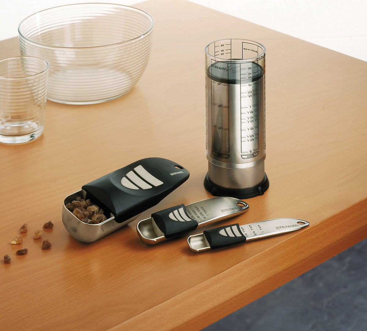 KitchenArt Baker’s Pro Adjust-A-Measure Set, 4-Piece, Satin