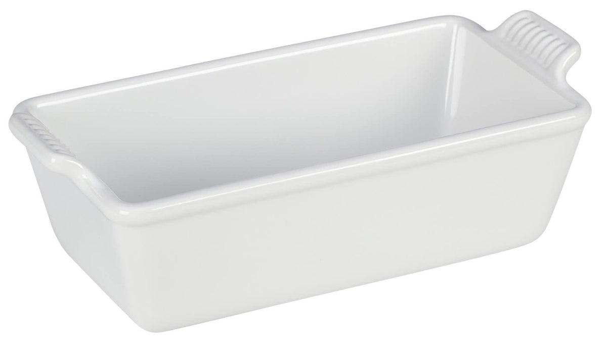 Le Creuset Stoneware Heritage Loaf Pan, 9" x 5" x 3" (1.5 qt.), White
