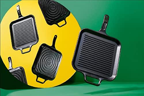 Lodge BOLD 12 Inch Seasoned Cast Iron Grill Pan; Design-Forward Cookware