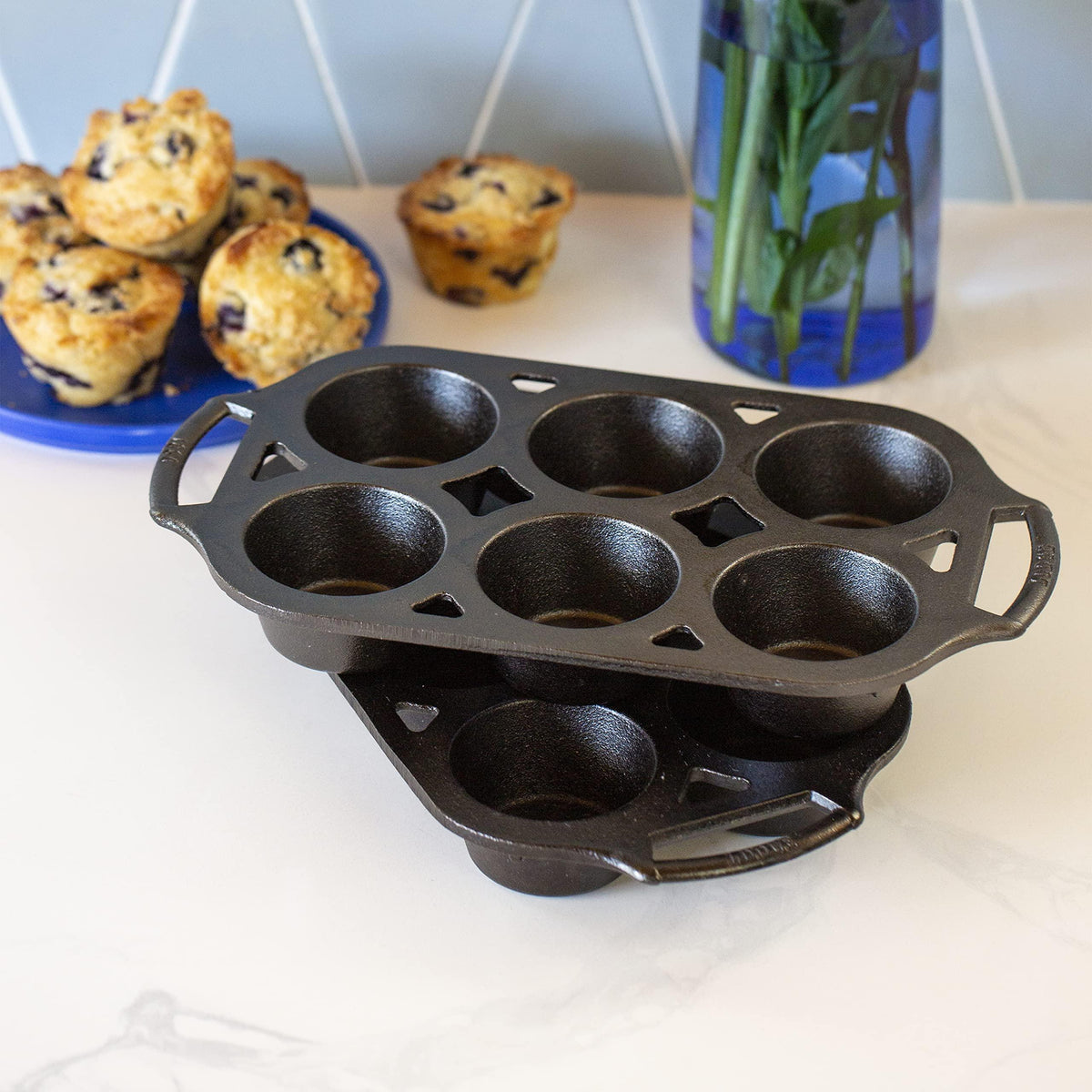 Lodge Cast Iron 2 Piece Muffin Pan Set