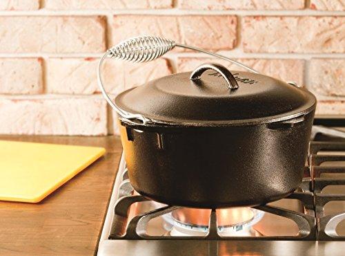 Lodge L8DO3 Cast Iron Dutch Oven, Pre-Seasoned, 5-Quart,Black