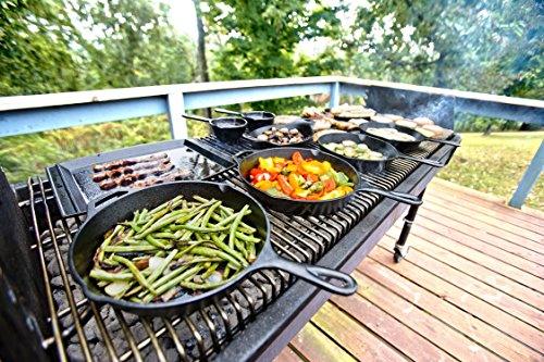 Lodge L8SGP3 Cast Iron Square Grill Pan, Pre-Seasoned, 10.5 Inch, Black