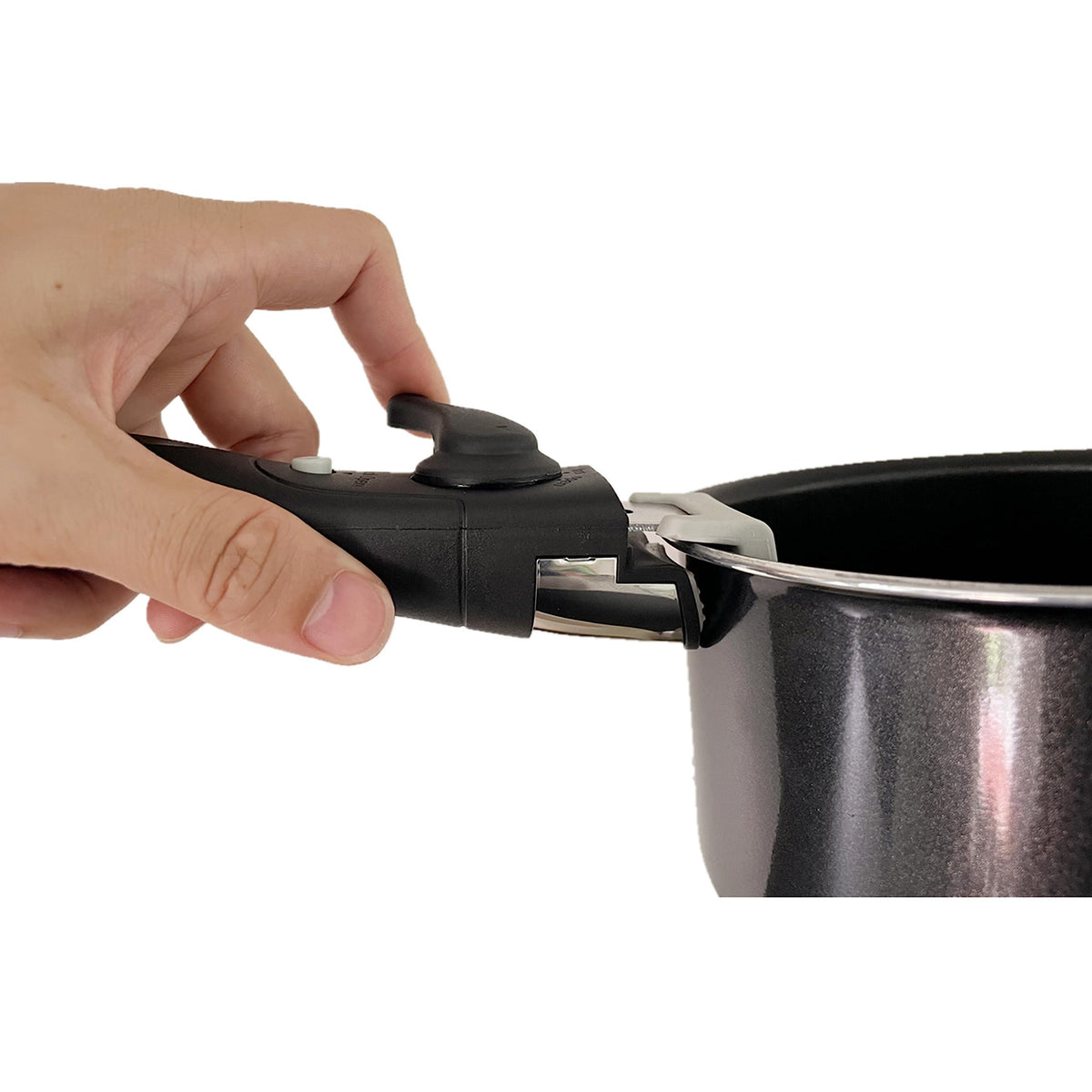 lzteck Twins Pack Detachable Handle 2 Sets Removable Handle Black, Clip Handle, Universal Detachable Handle, Replacement Handle, Pot Woks Frying Pan Stockpot Handle,Anti-Scalding