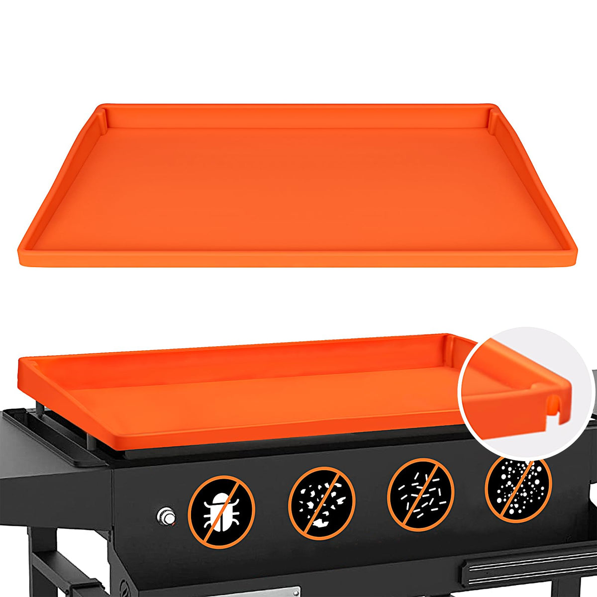 NancyL 36 Inch Silicone Griddle Cover for Blackstone, Full-Wrap 36" Griddle Mat Protective Grill for Blackstone Protector Accessories Kit, Protect from Rust, Rodents, Insects, Debris
