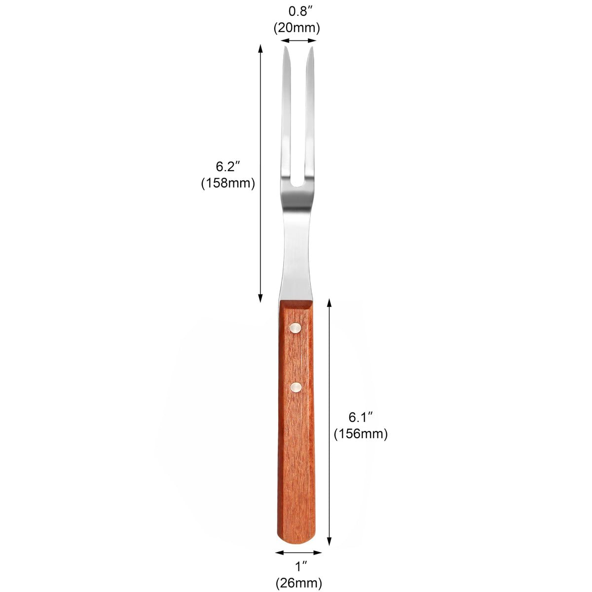 New Star Foodservice | Commercial Grade BBQ Fork, Wood Handle (13-Inch)