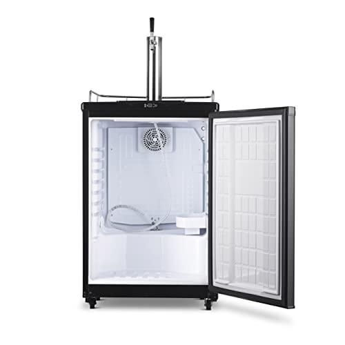 NewAir 1 Black Kegerator 5.8cu.ft, Matte Chrome Beer Tower