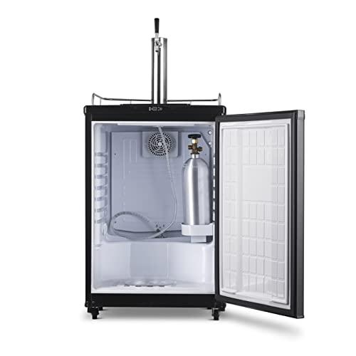 NewAir 1 Black Kegerator 5.8cu.ft, Matte Chrome Beer Tower