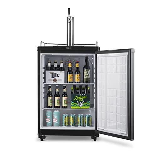 NewAir 1 Black Kegerator 5.8cu.ft, Matte Chrome Beer Tower