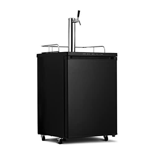NewAir 1 Black Kegerator 5.8cu.ft, Matte Chrome Beer Tower