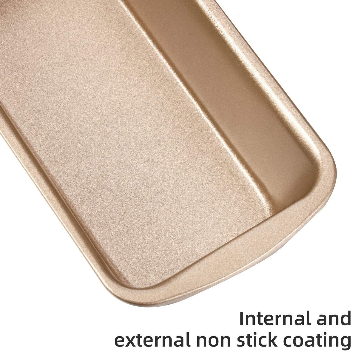 Non-Stick Loaf Pan Set, 4 Pieces Toast Baking Mold, Rectangle Baking Tray for Oven Baking (7.2 x 3.7 Inches)