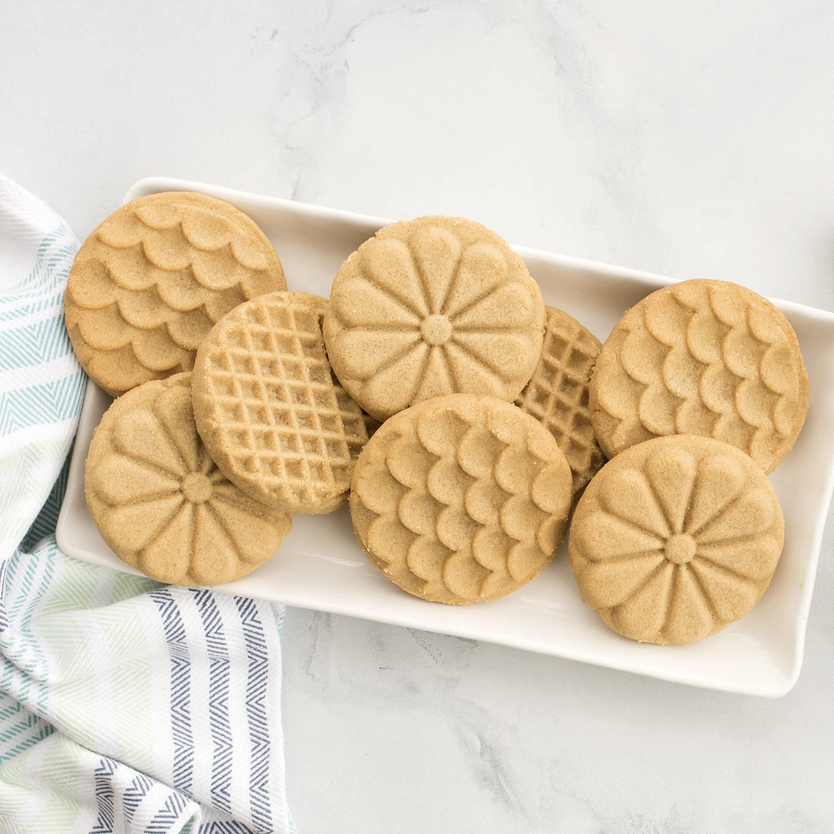 Nordic Ware 01235 – Heirloom Cookie Stamps, Grey