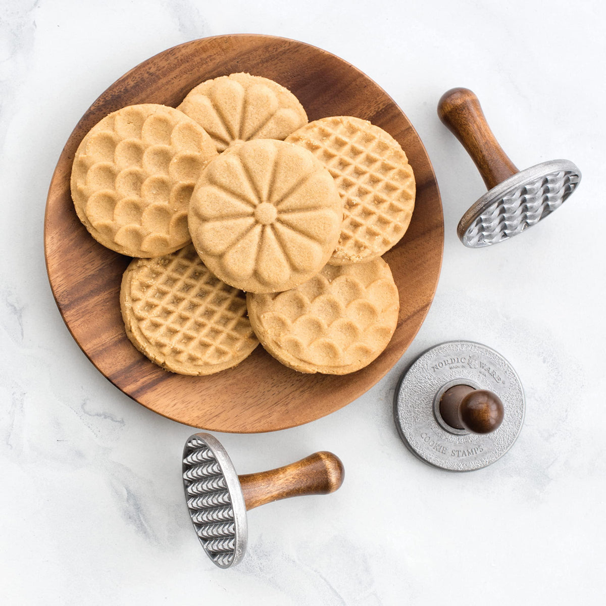 Nordic Ware 01235 – Heirloom Cookie Stamps, Grey