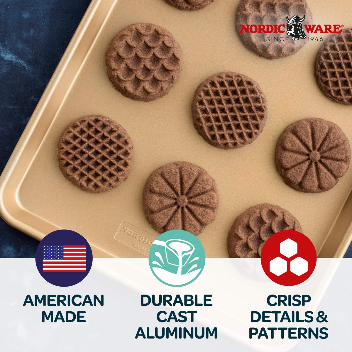 Nordic Ware 01235 – Heirloom Cookie Stamps, Grey