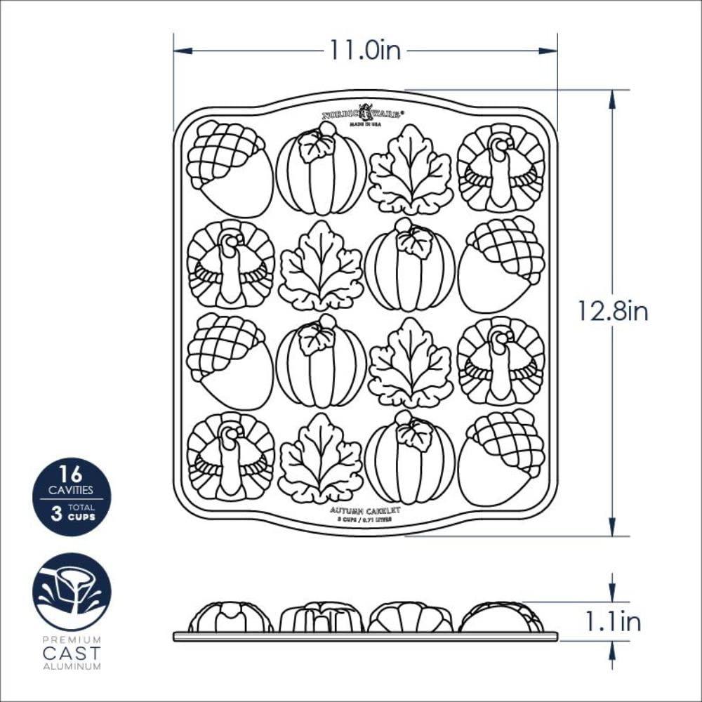Nordic Ware Seasonal Collection Autumn Cakelette Pan