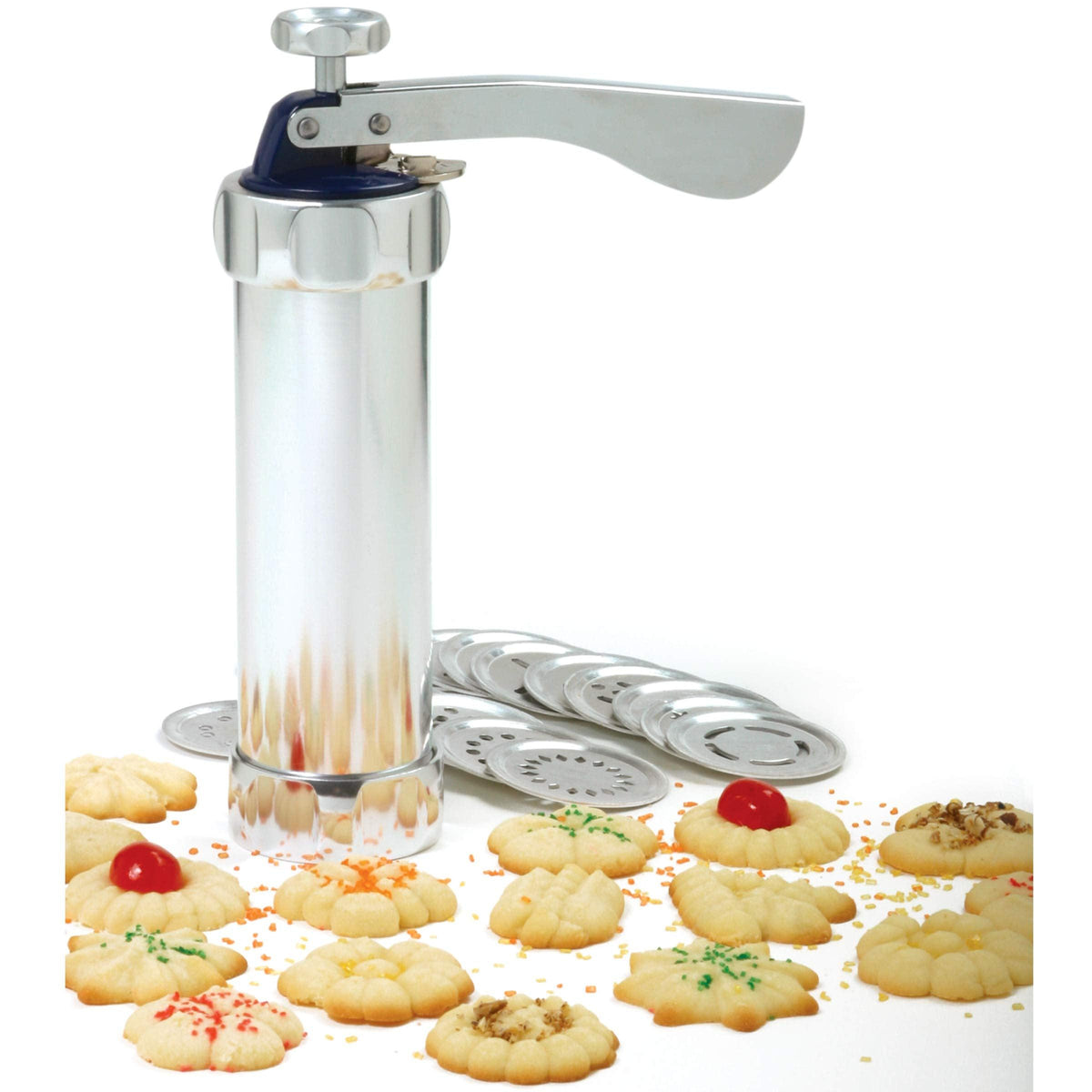 Norpro Deluxe Cookie Press with Icing Gun, 8.5in/21.5cm and holds 1.25c/10oz
