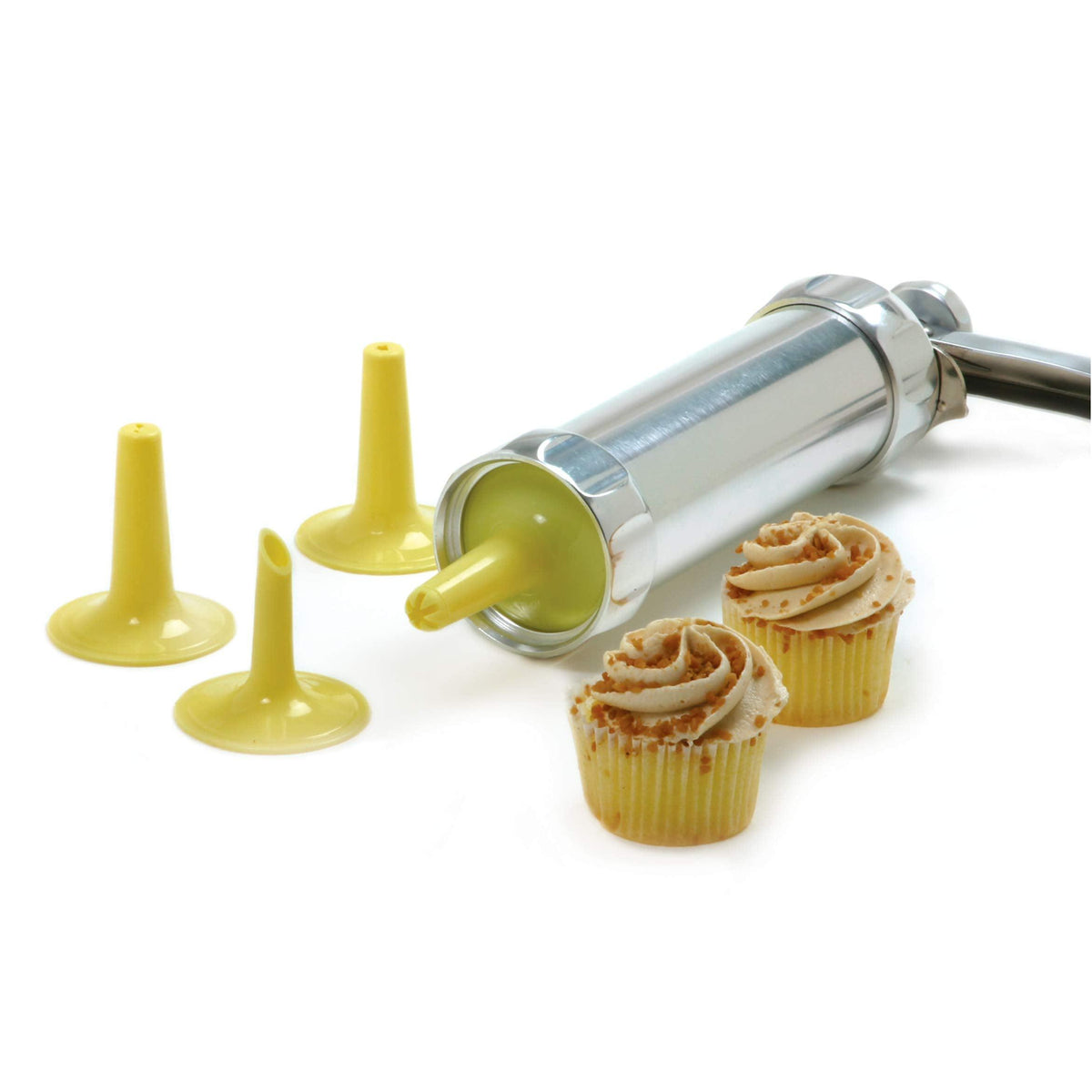 Norpro Deluxe Cookie Press with Icing Gun, 8.5in/21.5cm and holds 1.25c/10oz