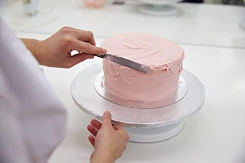 Offset Stainless Steel Spatula Set with Wood Handle - Professional Cake Decorating Tools - 4", 6.5" & 8" Stainless Steel Offset Blade Cake Spatula Set