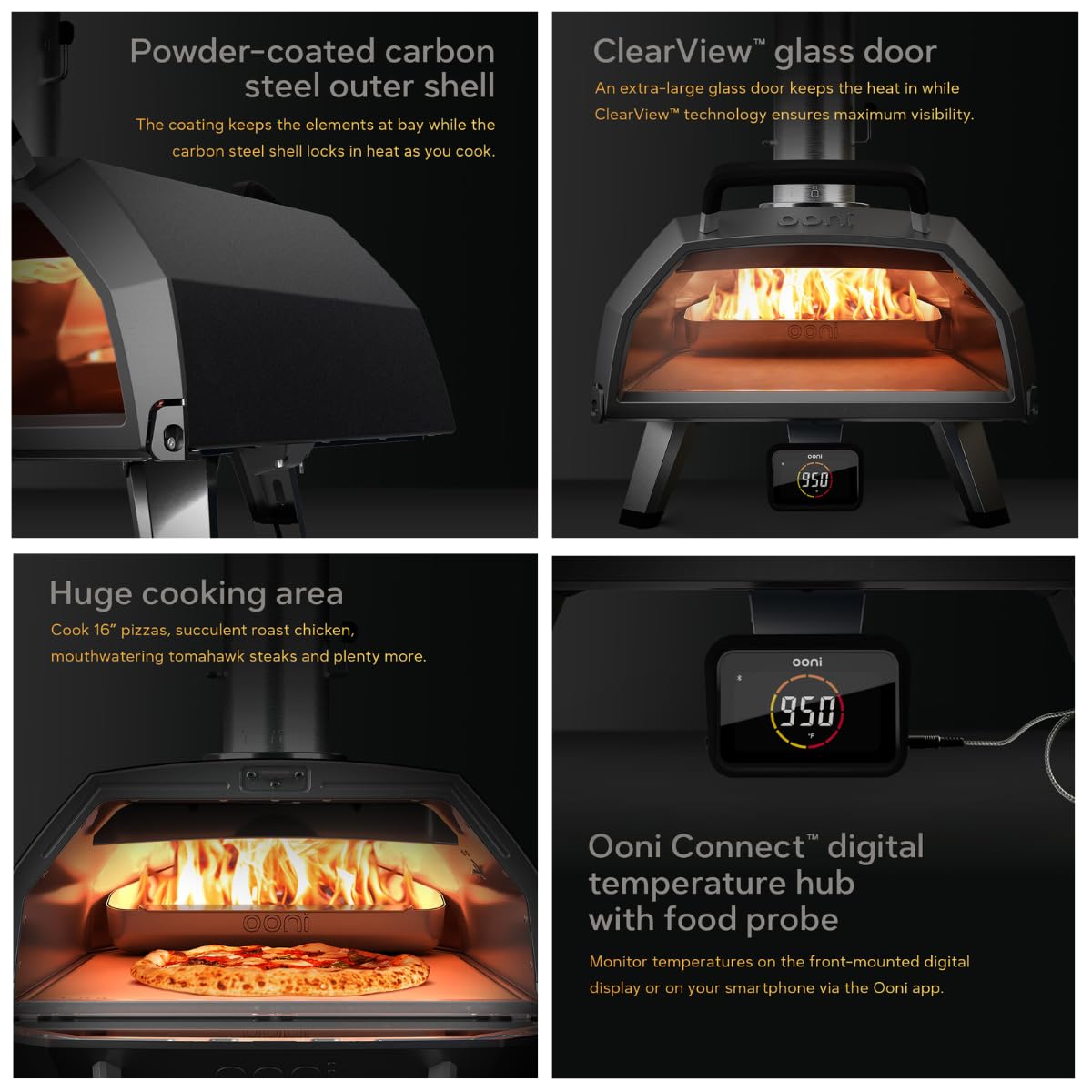 Ooni Karu 2 Pro Pizza Oven and Gas Burner Bundle - Includes Karu 2 Pro Gas Burner