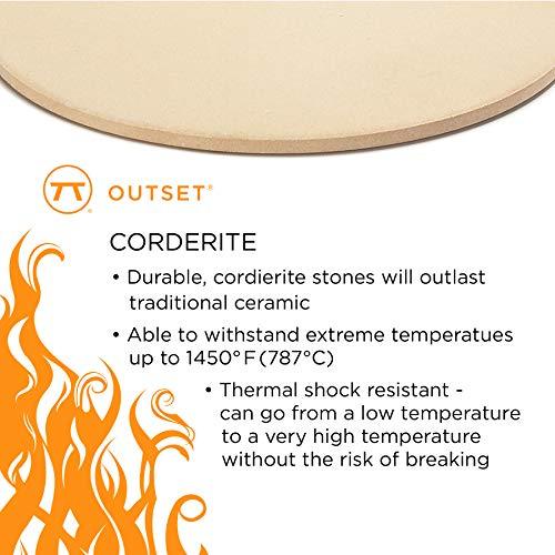 Outset 16.5 Inch Pizza Grill Stone, 16.5-Inch,Pizza Grill Stone: 16.5-Inch