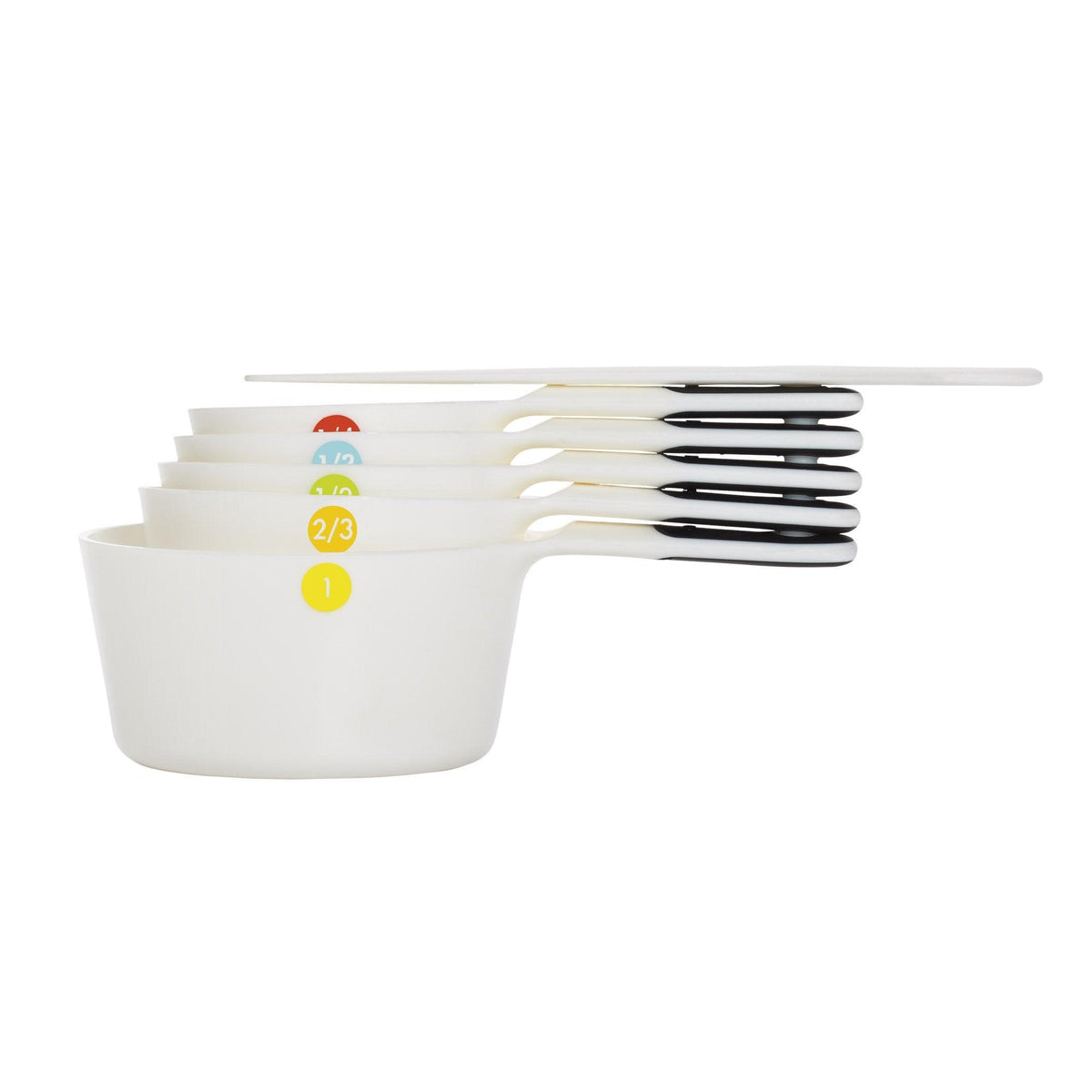 OXO Good Grips 6-Piece Plastic Measuring Cups- White, 5 Count(Pack of 1)