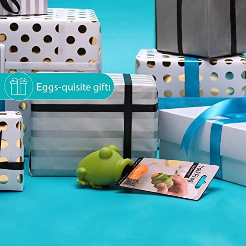 Peleg Design Silicone Egg Separator, Separate Egg Yolk from Egg White, Swallow Release, Yolk Divider Egg Extractor, Kitchen Gadgets Baking Tools (YolkFrog)