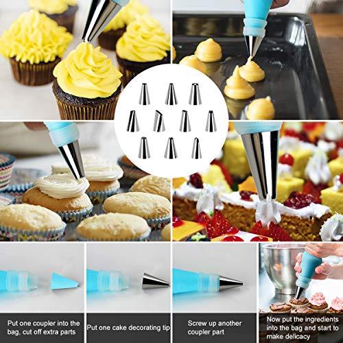 Philorn Silicone Baking Mat Set, 16.5" x 11.42" Macaron Baking Mat, Non-Stick Baking Mat with Baking Tools, 2 Pack Food Safe Baking Silicone Mat, Reusable Baking Mat for Oven, Cookie, Bread