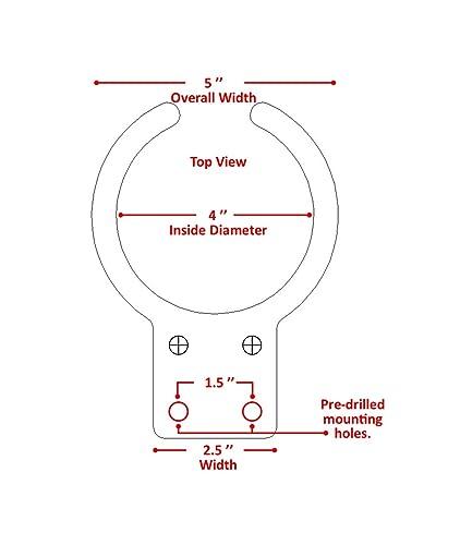 Poly Cup Holder for Adirondack Chair or Patio, Fits Standard- Large Cups (1 Pack, White)