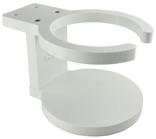 Poly Cup Holder for Adirondack Chair or Patio, Fits Standard- Large Cups (1 Pack, White)