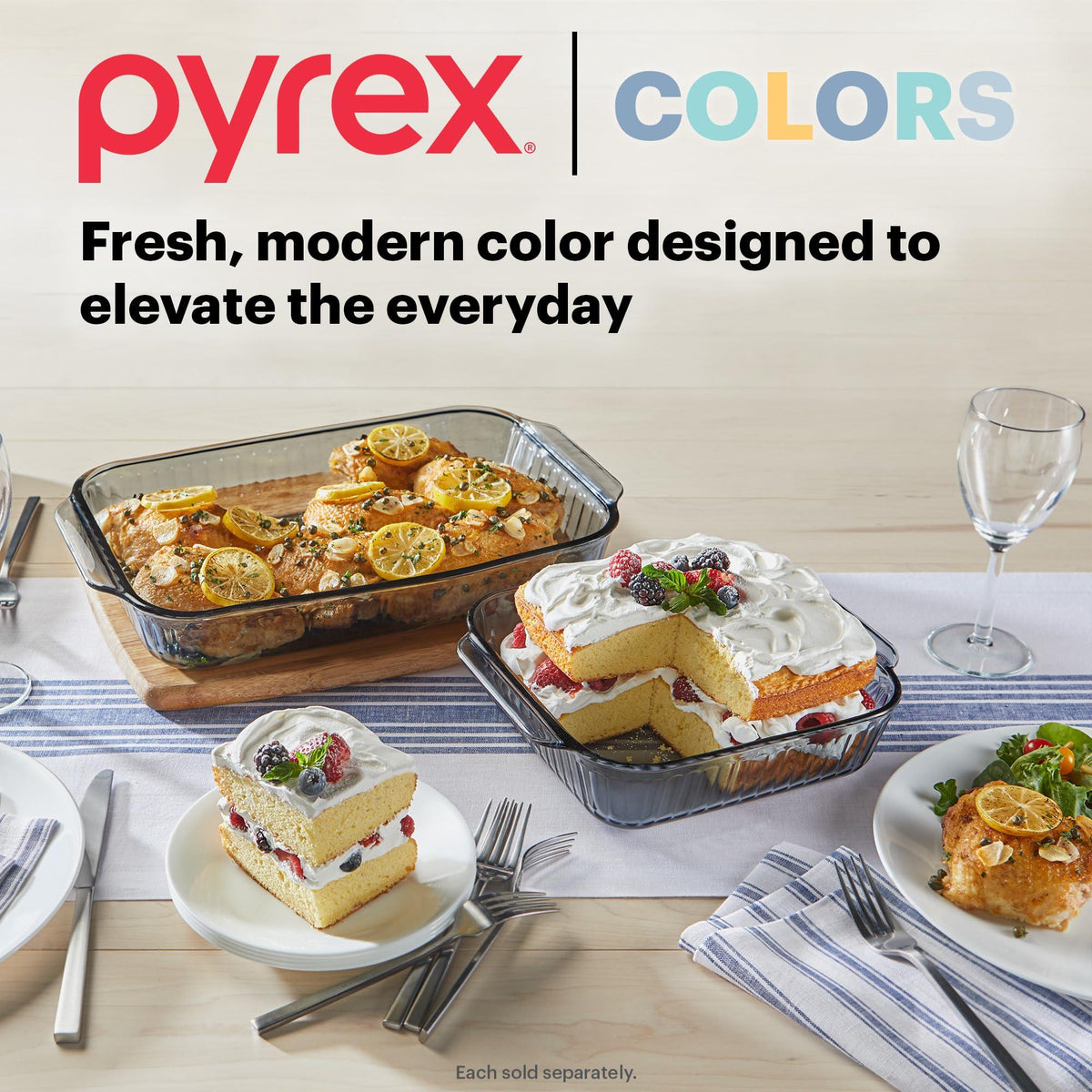 Pyrex Sculpted Tinted (9x13) Glass Baking Dish with BPA-Free Lid, Oblong Bakeware Glass Pan For Casserole & Lasagna, Dishwasher, Freezer, Microwave and Pre-Heated Oven Safe, Smoke