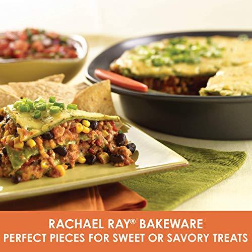 Rachael Ray Yum -o! Nonstick Bakeware Baking Pan With Grips / Nonstick Cake Pan With Grips, Round - 9 Inch, Gray