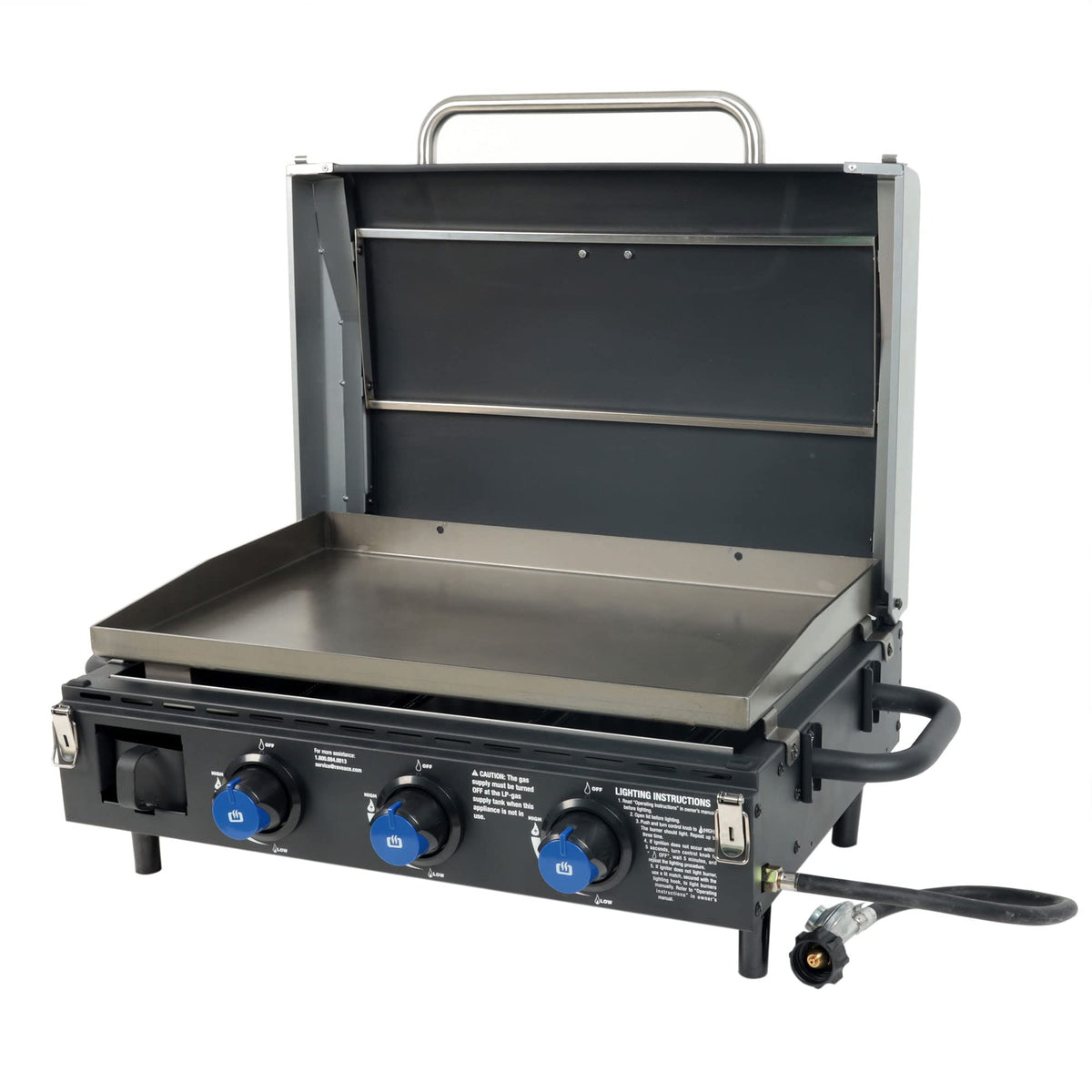 Razor Griddle Gas Grill & Griddle for Backyard Cooking and Camping, Portable Tabletop Stove