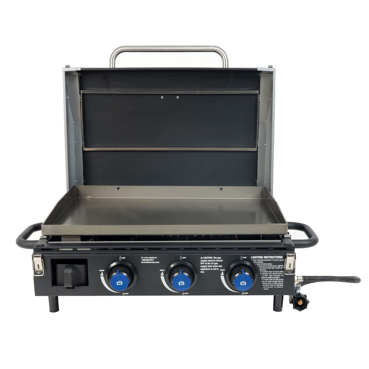 Razor Griddle Gas Grill & Griddle for Backyard Cooking and Camping, Portable Tabletop Stove