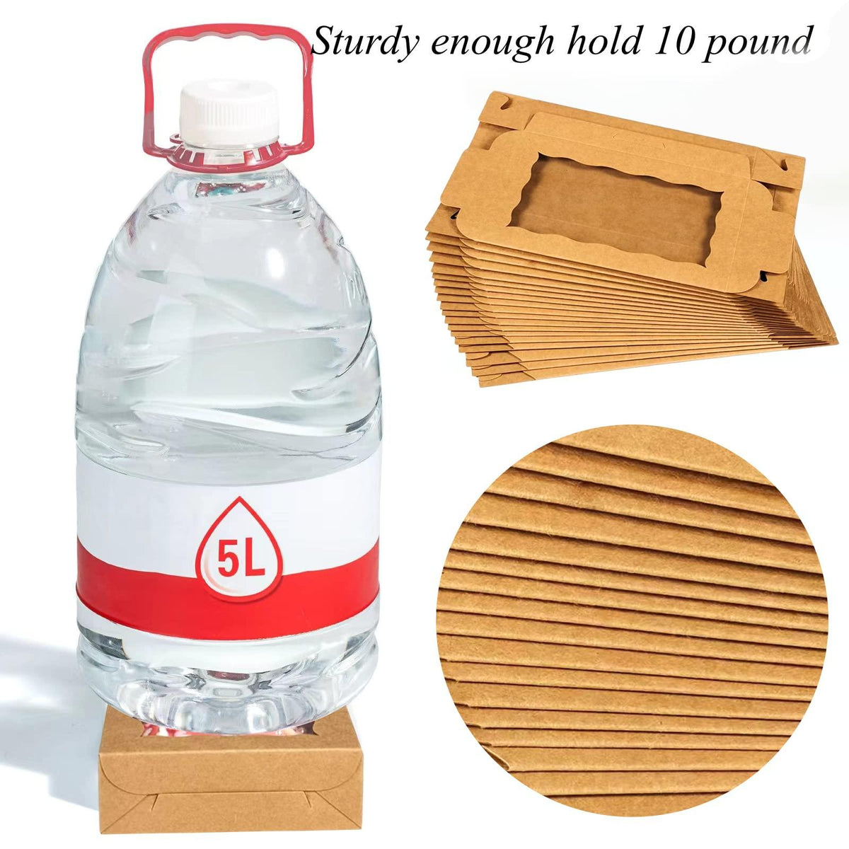 RomanticBaking 50 Pack DIY Assembly Brown 7 x 4 3/8 x 1½ inches Cookies Boxes Chocolate Truffle Boxes Treat Boxes Cakesickle Boxes Macaron Boxes Bakery Boxes
