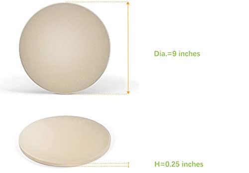 Round Pizza Baking Stone 9" Diameter, White