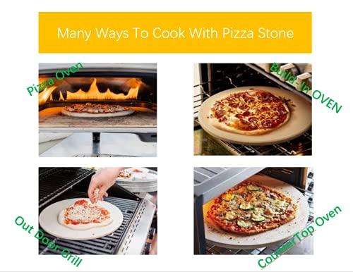 Round Pizza Baking Stone 9" Diameter, White