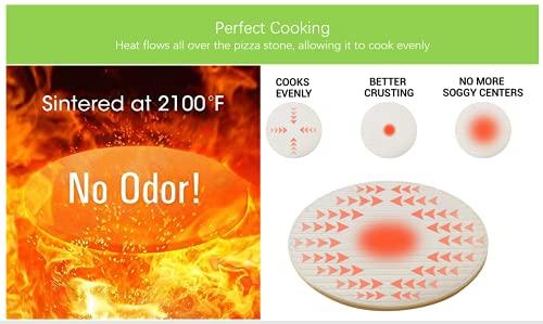 Round Pizza Baking Stone 9" Diameter, White