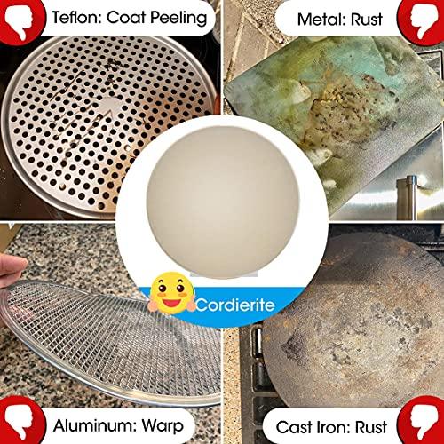 Round Pizza Baking Stone 9" Diameter, White