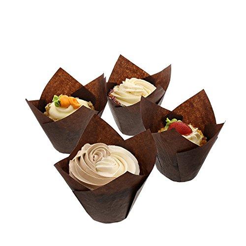 Royal Brown Tulip Style Baking Cups, Large, Case of 2000