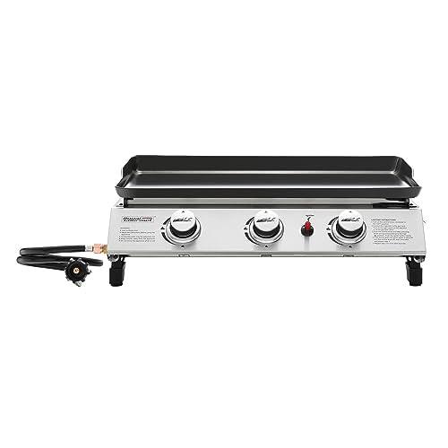 Royal Gourmet PD1300 Portable 3-Burner Propane Gas Grill Griddle,Black 23.6 Inch