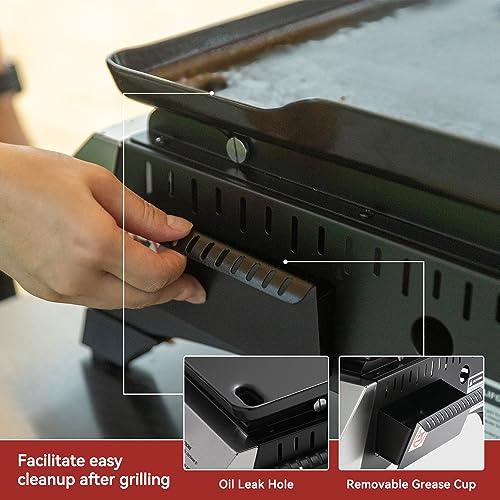 Royal Gourmet PD1300 Portable 3-Burner Propane Gas Grill Griddle,Black 23.6 Inch